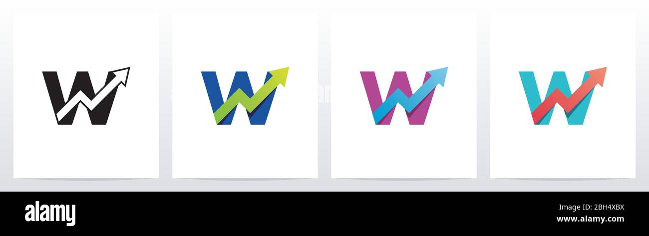 Letter w arrow logo hi-res stock photography and images - Alamy