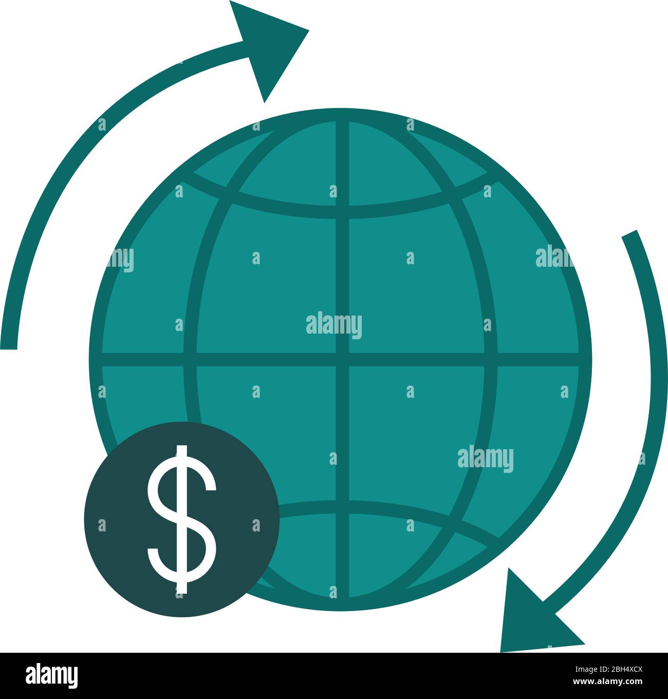 mobile banking, around world exchange finance vector illustration flat