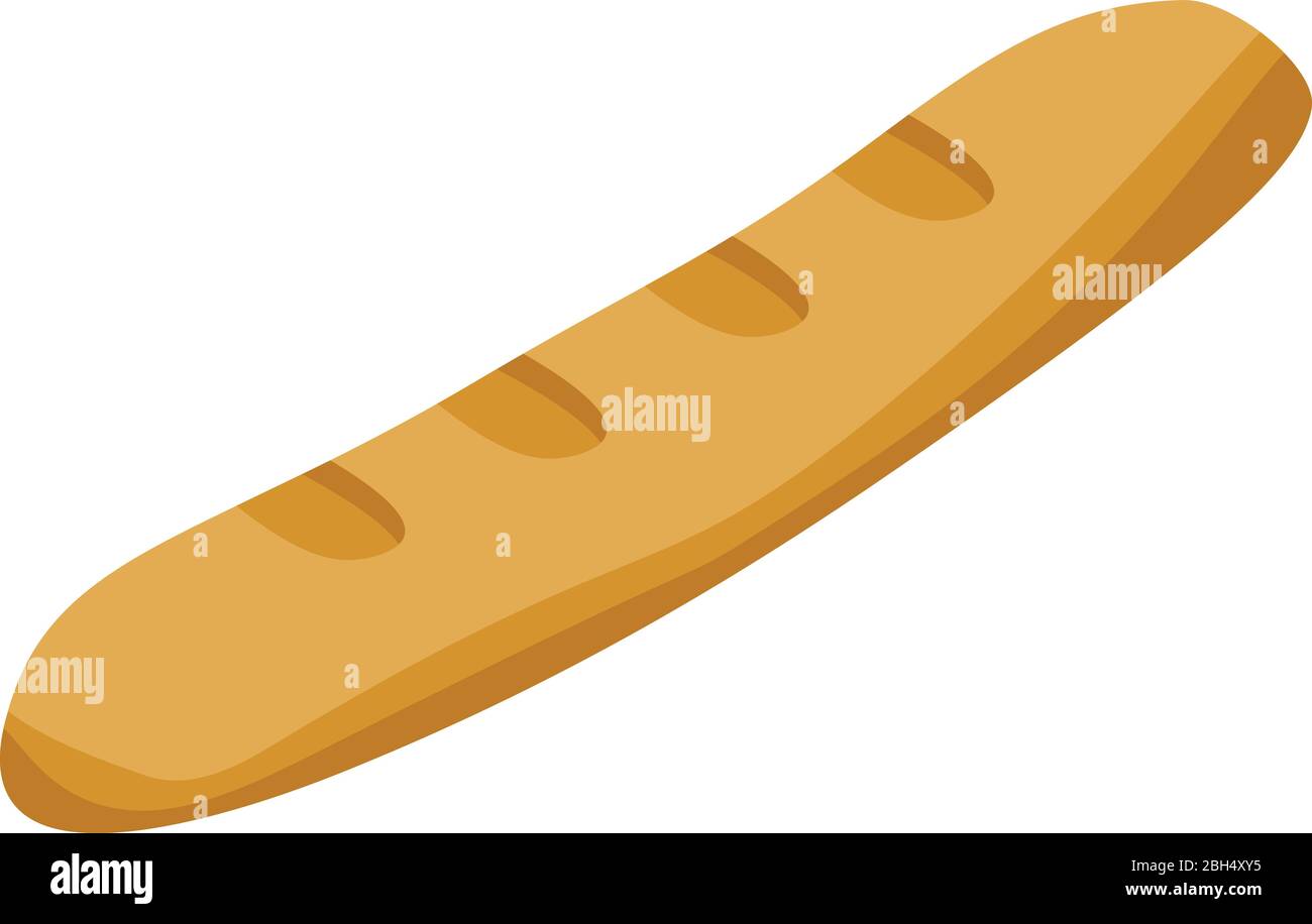 French baguette icon, isometric style Stock Vector