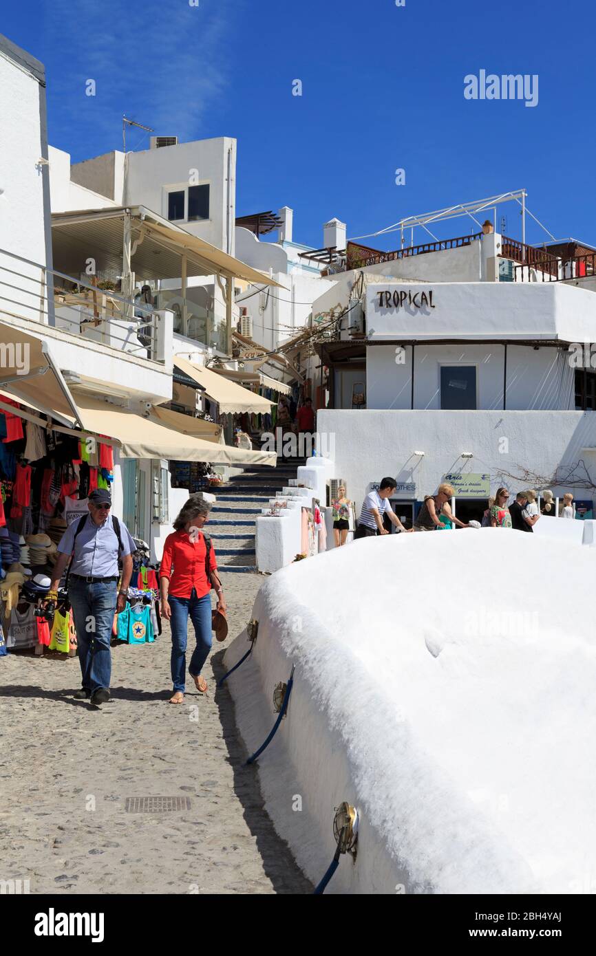 Santorini shopping hires stock photography and images Alamy