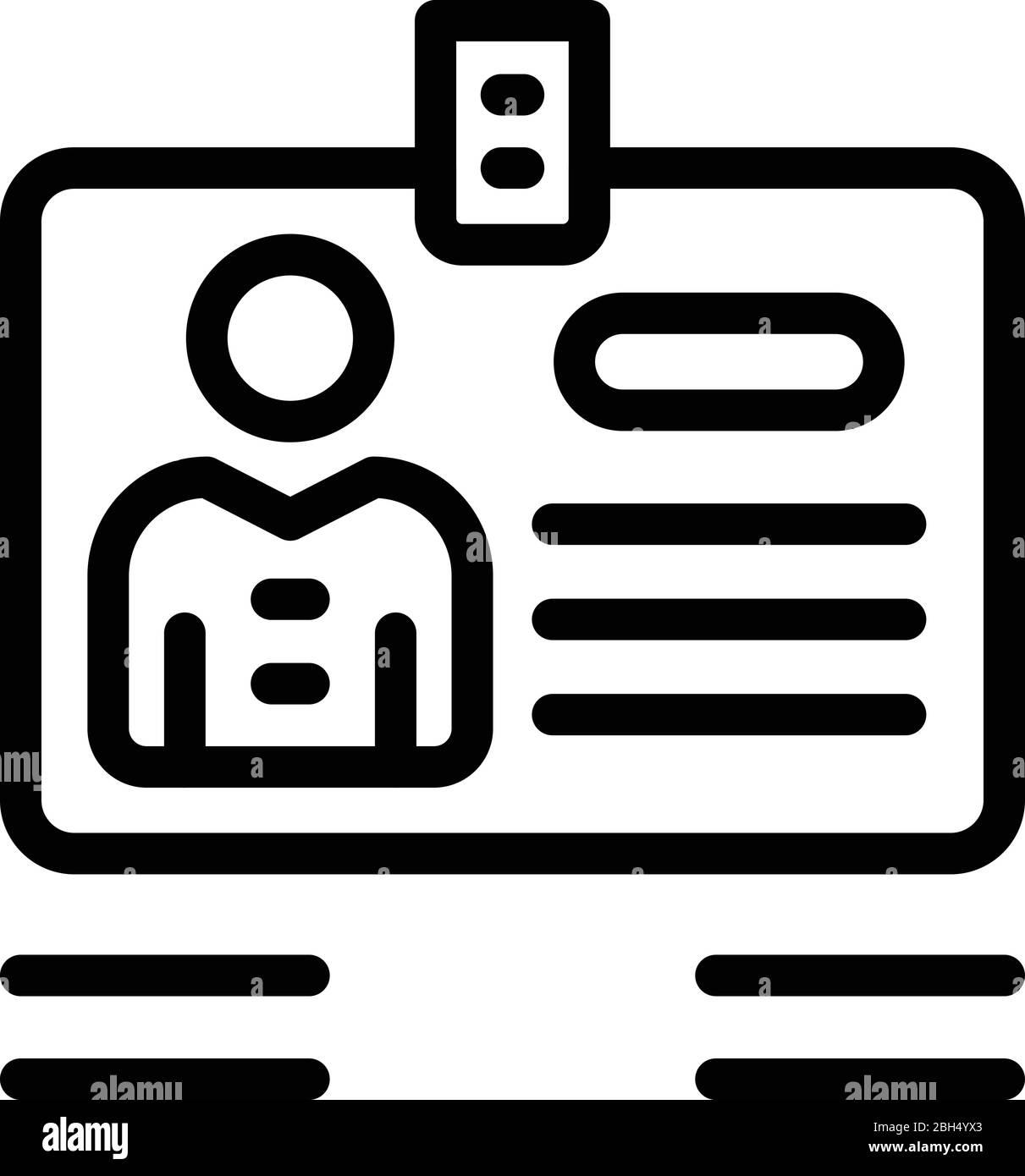 Id recruiter card icon, outline style Stock Vector