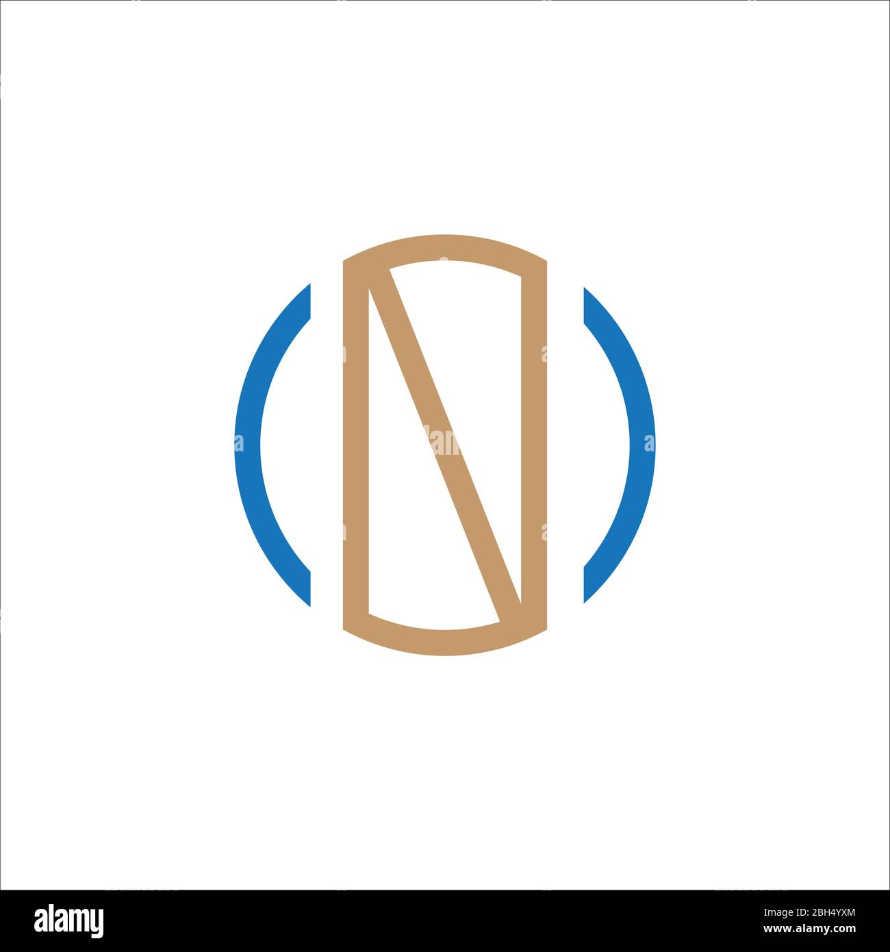 Initial letter cn or nc logo vector design template Stock Vector