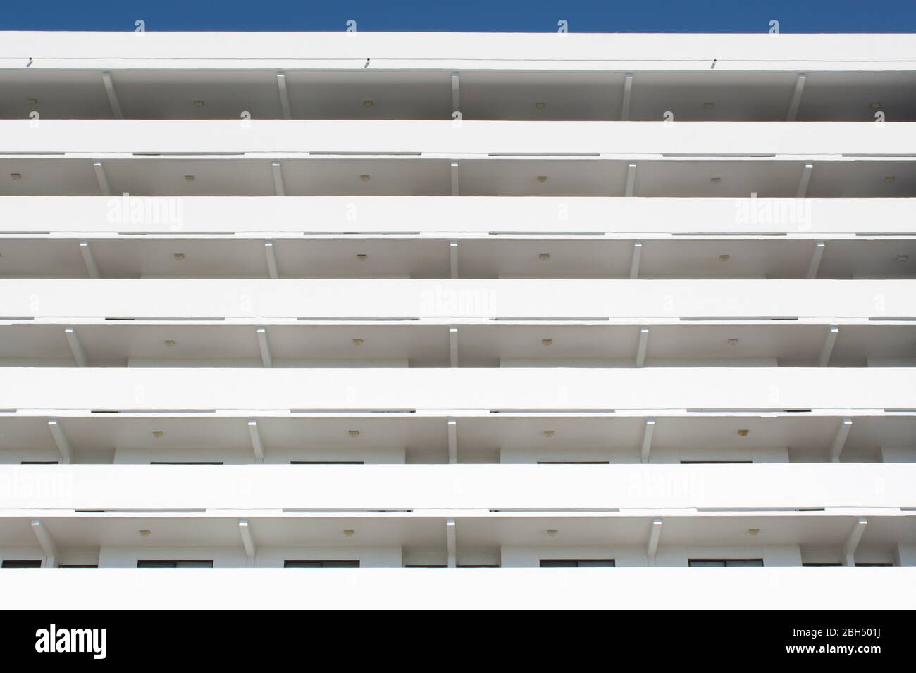 Hotel balconies Stock Photo