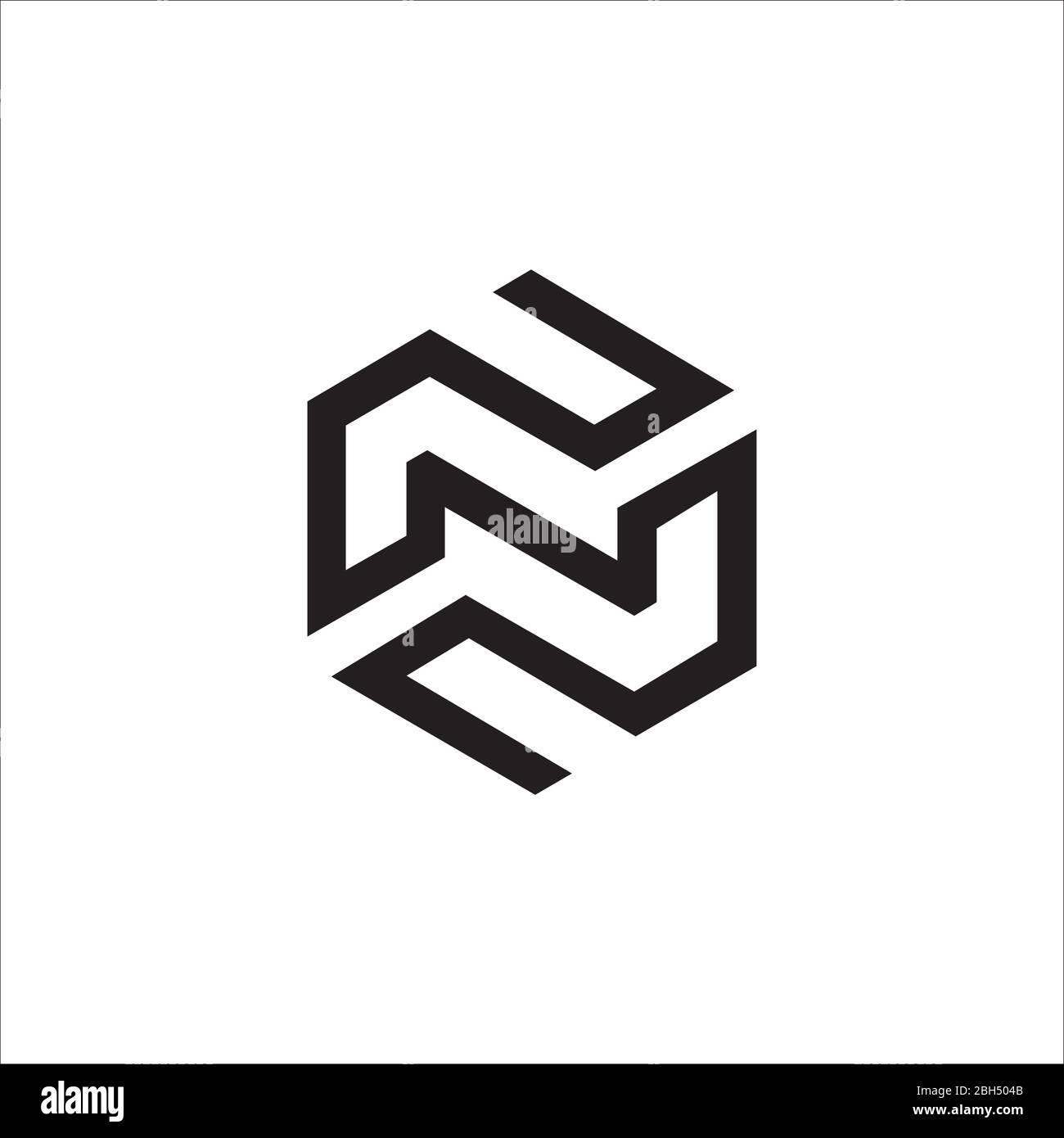 Initial letter cn or nc logo vector design template Stock Vector Image ...
