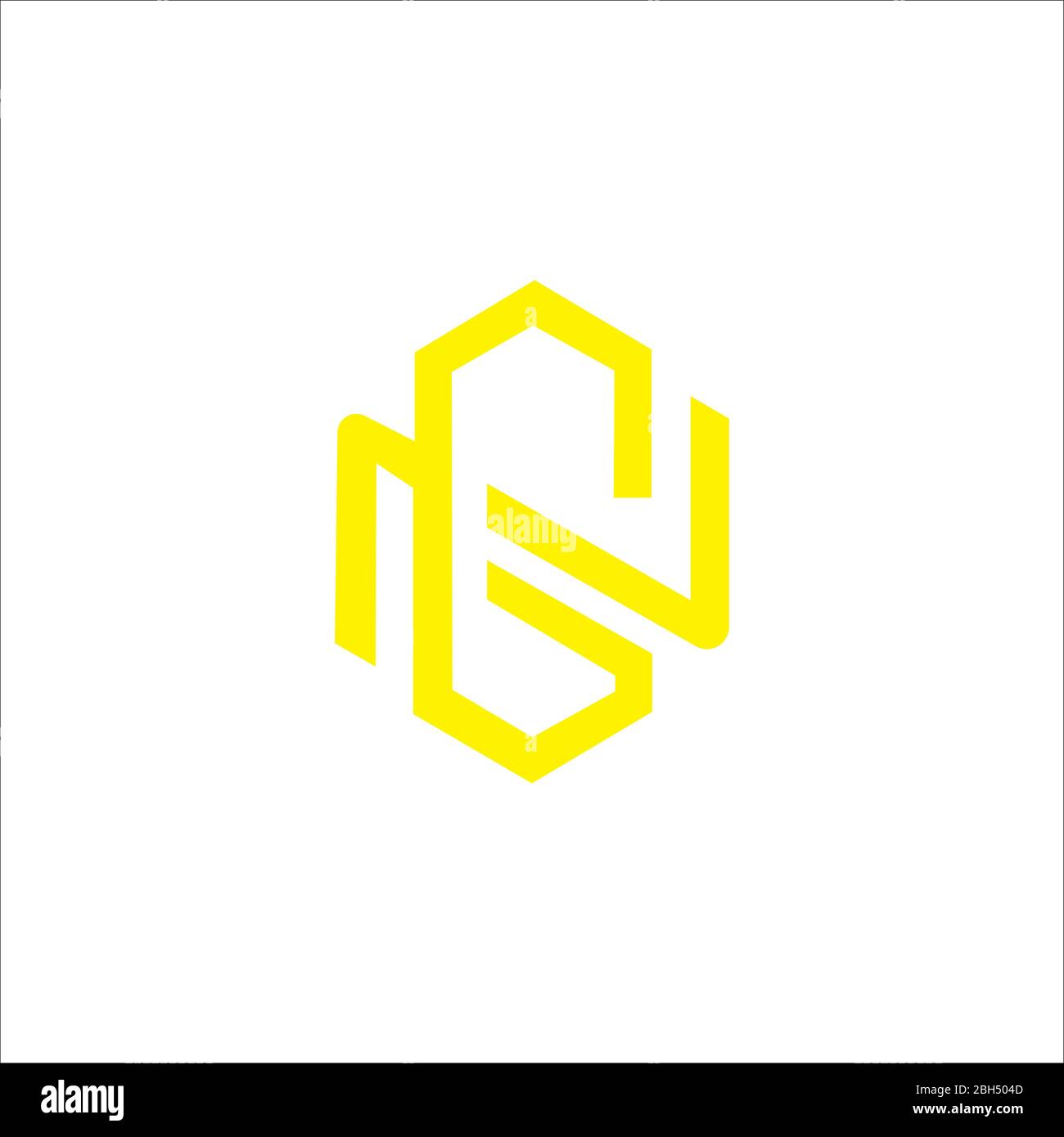 Initial letter cn or nc logo vector design template Stock Vector