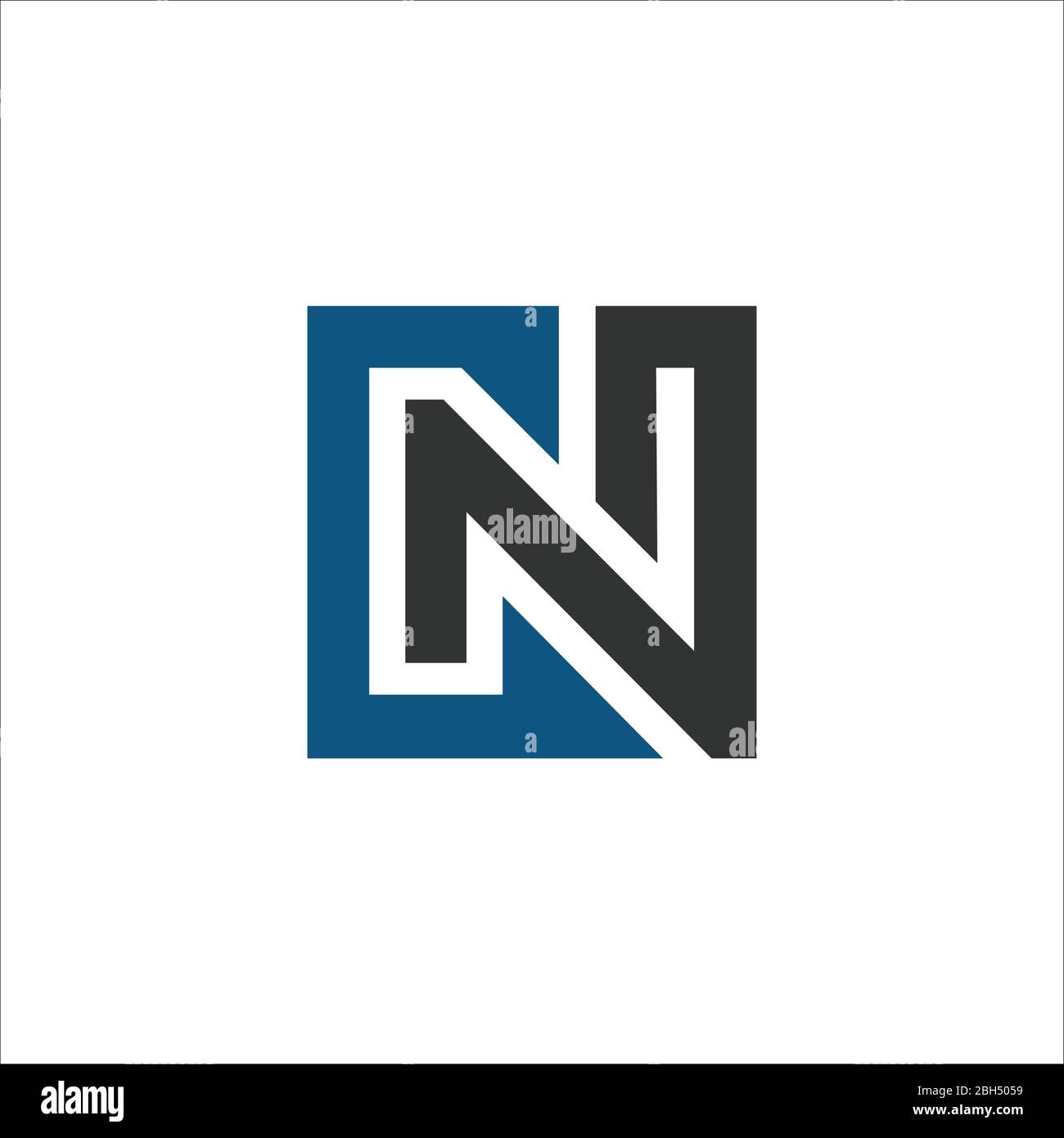 Initial letter cn or nc logo vector design template Stock Vector