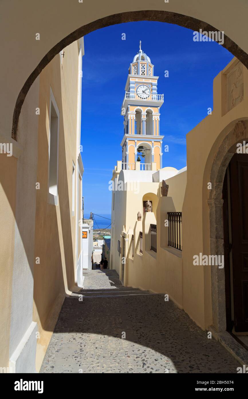 Cathedral of St, John the Baptist, Fira Town, Santorini Island, Greece ...