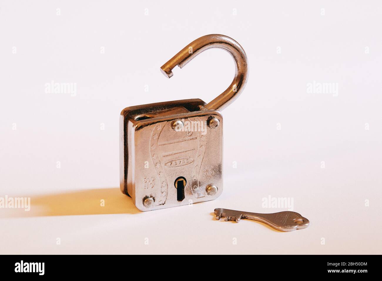 Padlock and key Stock Photo Alamy
