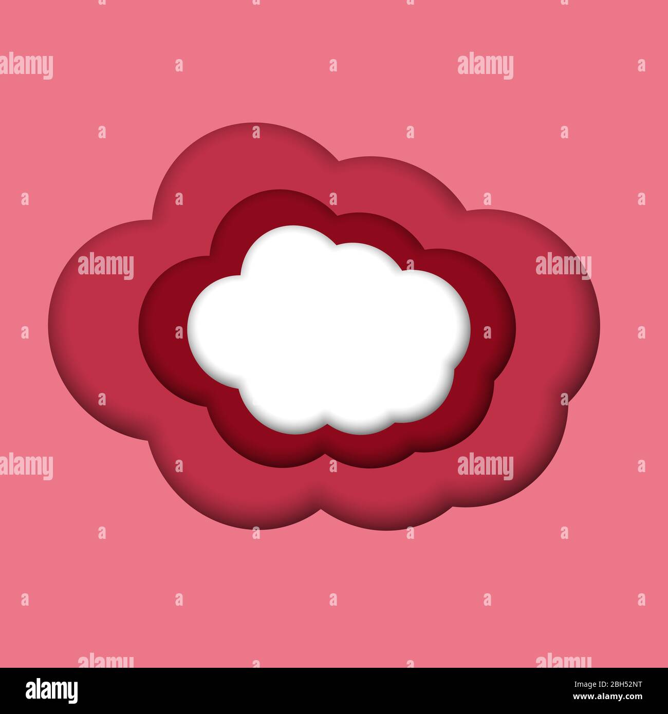 Abstract burgundy background. Paper cut style with shadow. Space for text. Stock - Vector illustration. Stock Vector