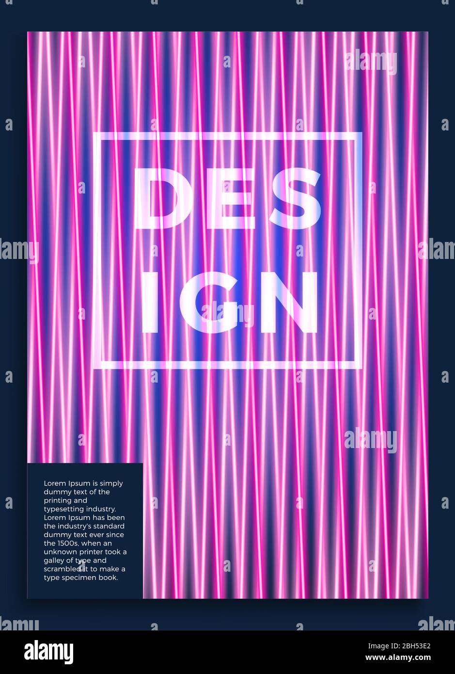 Neon Poster Retro Design 80s Sci Fi Pattern Futuristic Background Flyer Template Shapes Motion Abstract Geometric Vector Illustration For Musi Stock Vector Image Art Alamy