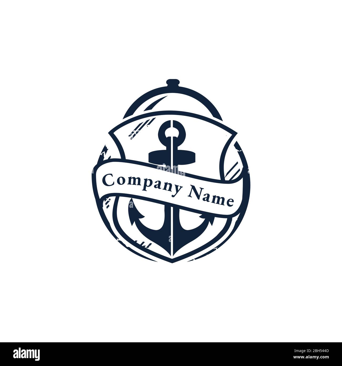 Vintage Retro Nautical Badger And Labels Stock Vector