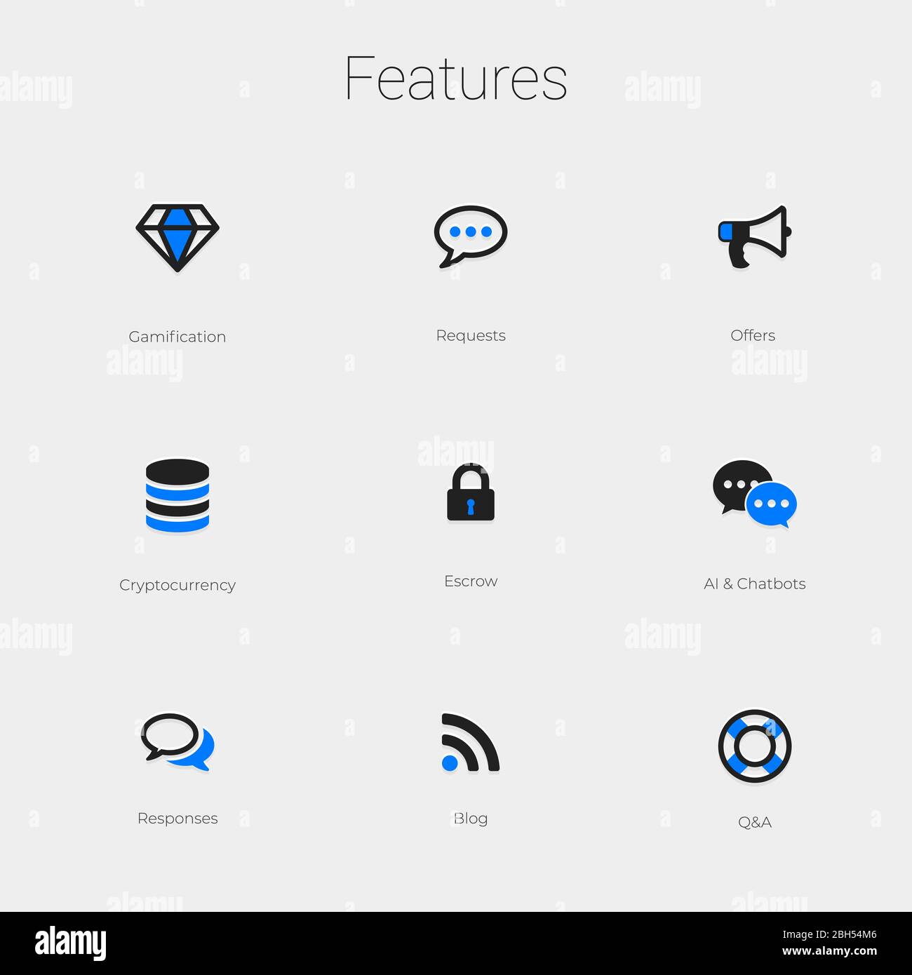 Vector flat icons for website and app Stock Vector