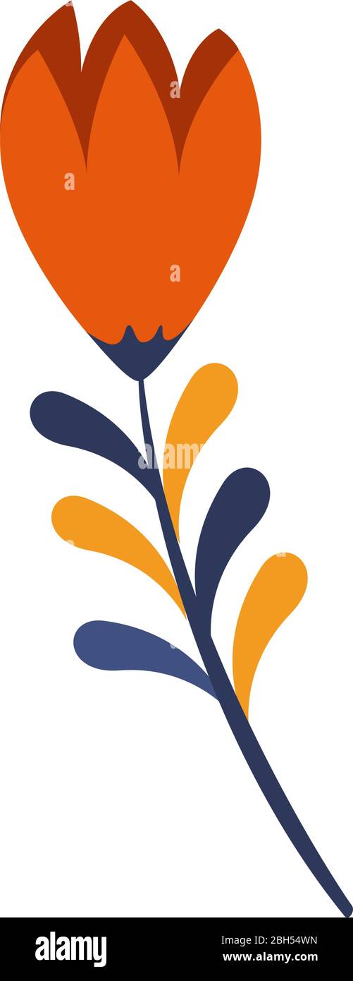 Isolated tulip flower Stock Vector