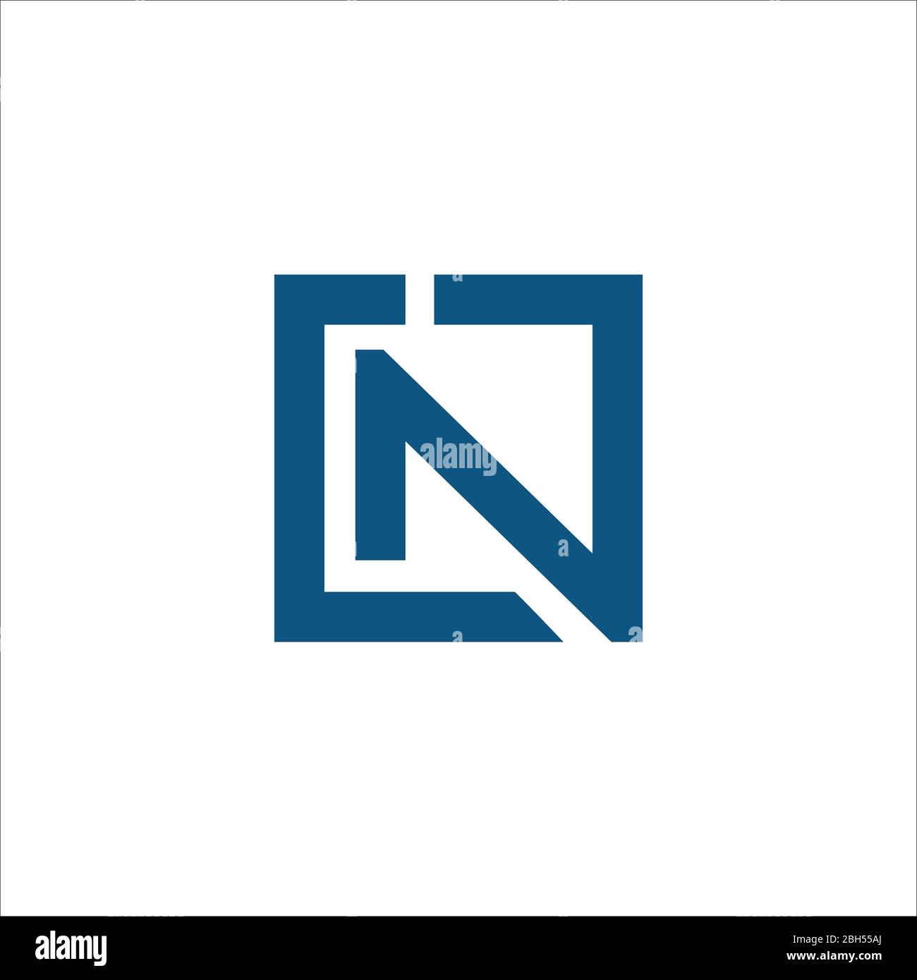 Initial letter cn or nc logo vector design template Stock Vector
