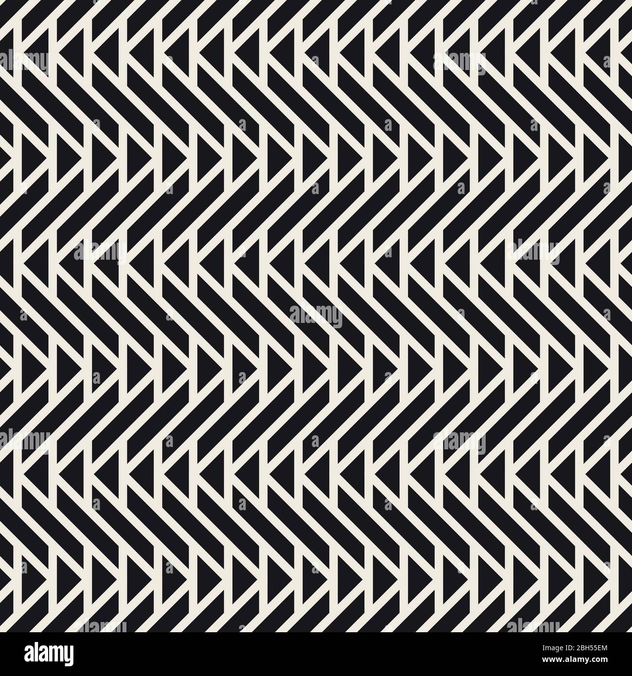 Vector seamless pattern. Modern abstract texture. Repeating geometric braided lines from rectangular and triangle tiles. Stock Vector
