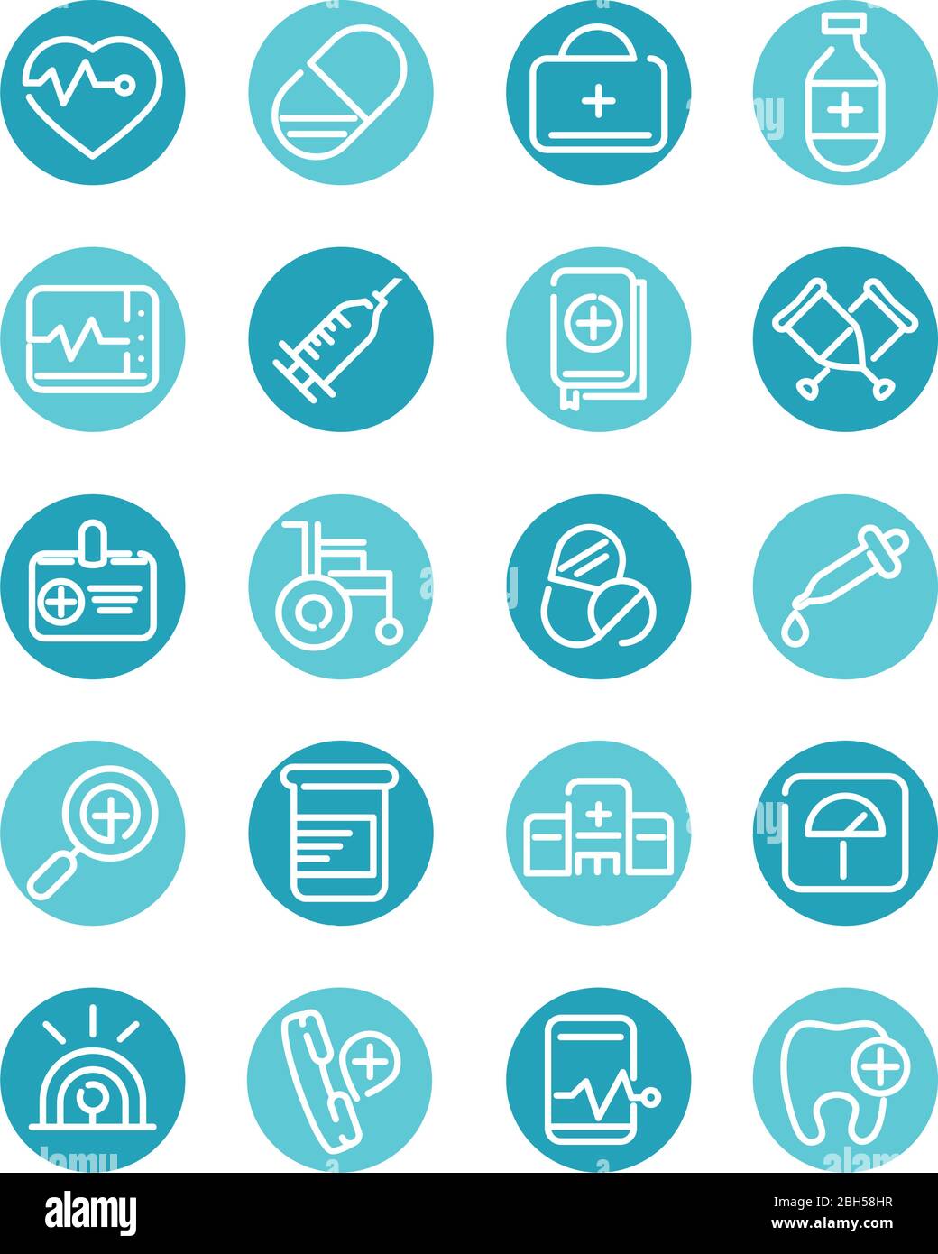 medical and health care equipment assistance icon set vector ...