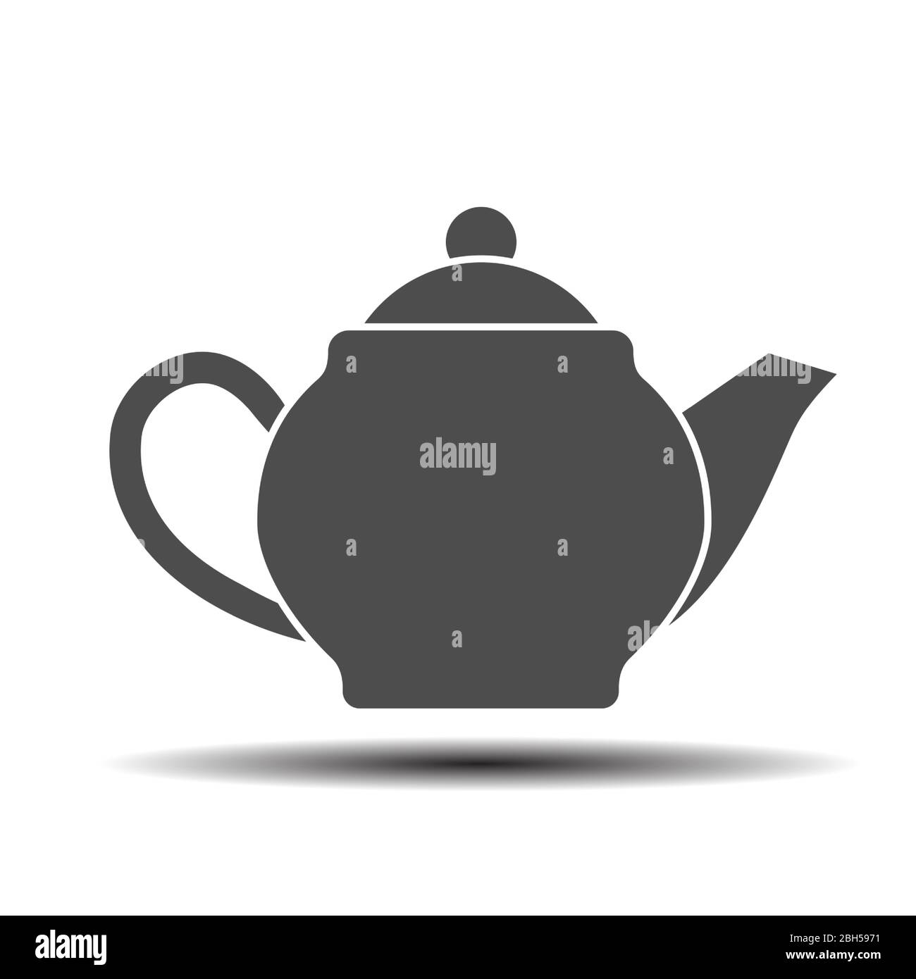 Simple vector icon of a teapot for tea. Stock design isolated on a ...