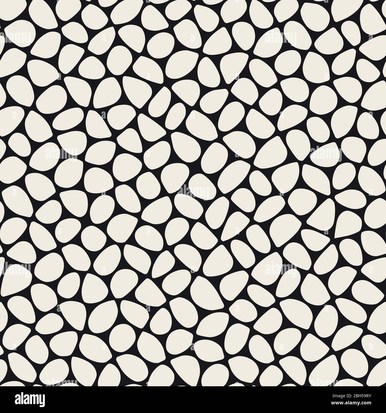 Seamless irregular lines vector mosaic pattern. Abstract chaotic tessellation texture Stock Vector