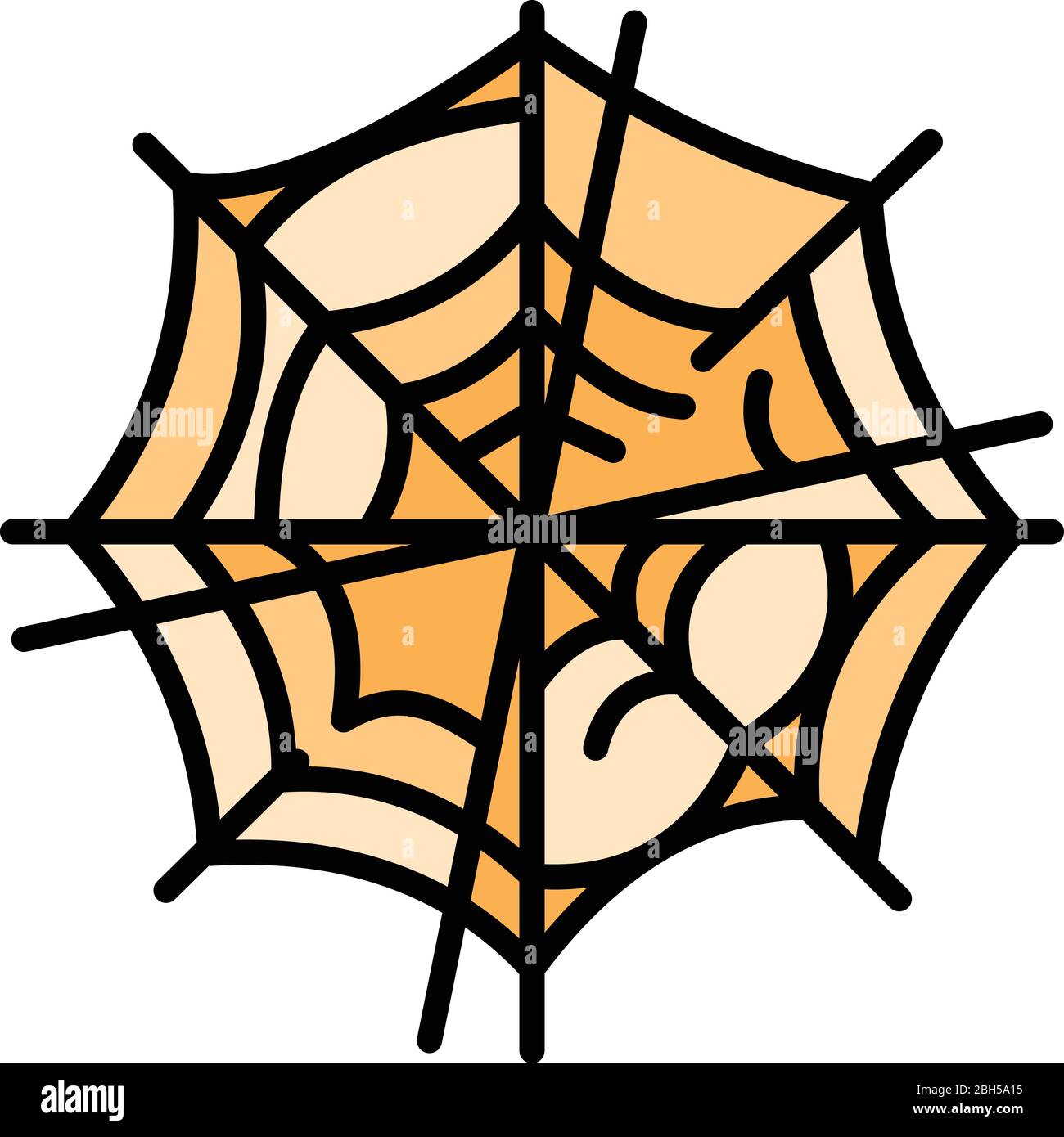 Old spider web icon. Outline old spider web vector icon for web design isolated on white background Stock Vector