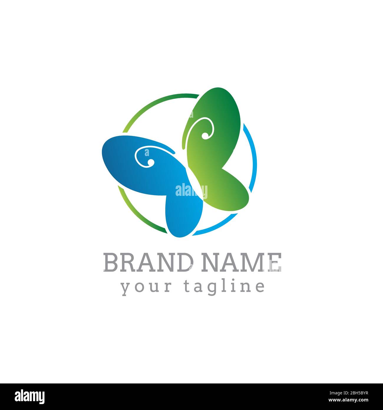 Butterfly Logo geometric design abstract vector template Linear style icon. Brackets Logotype concept icon Stock Vector