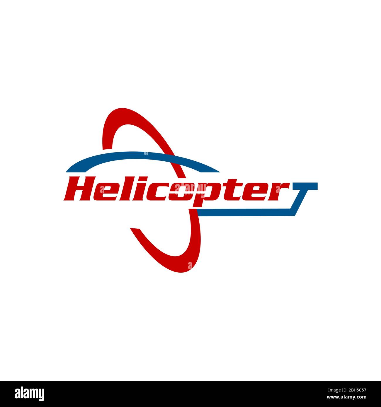 Abstract image of helicopter. Isolated with white background modern stylish logo. Design elements. Stock Vector