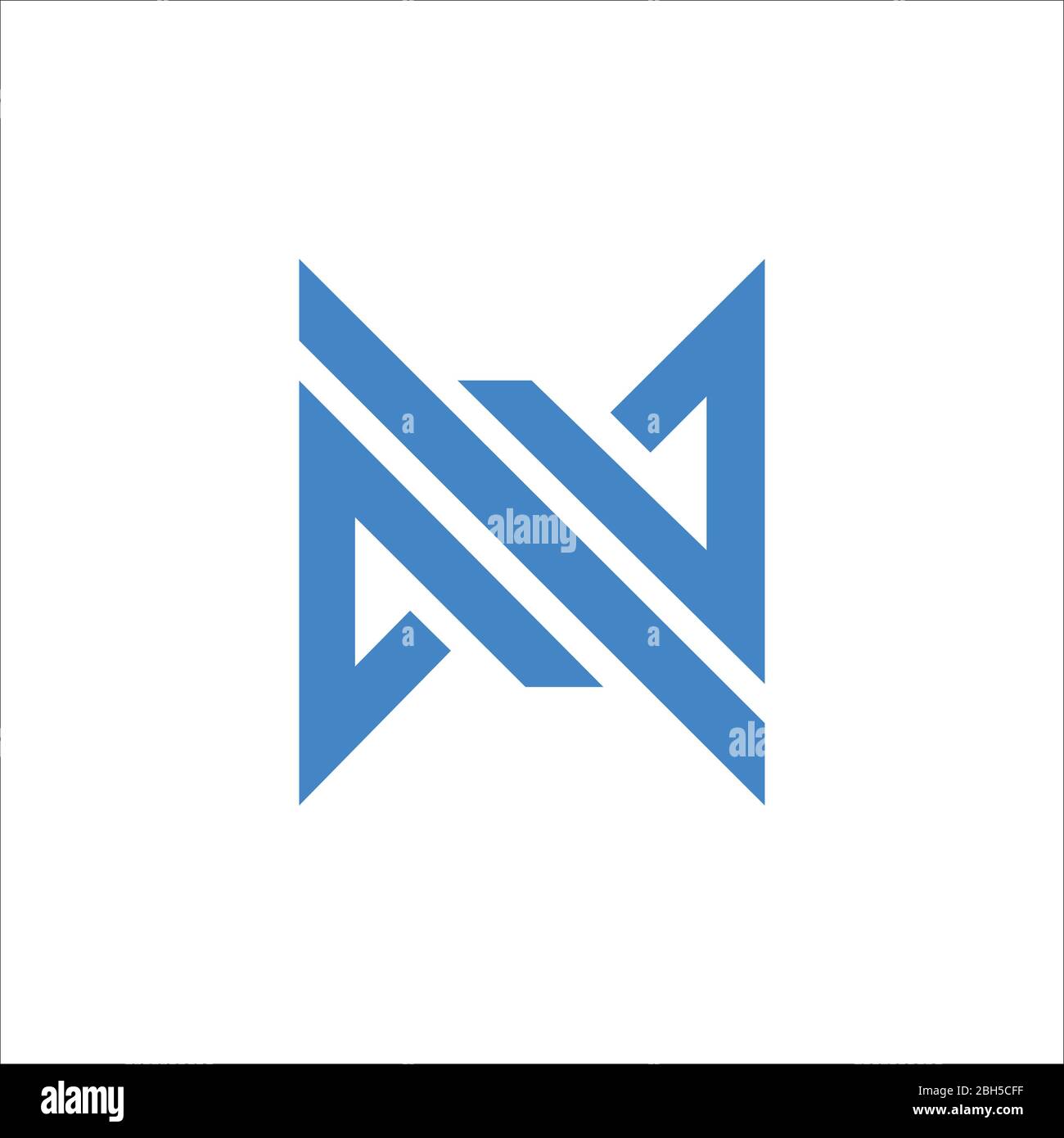 Initial letter cn or nc logo vector design template Stock Vector Image ...