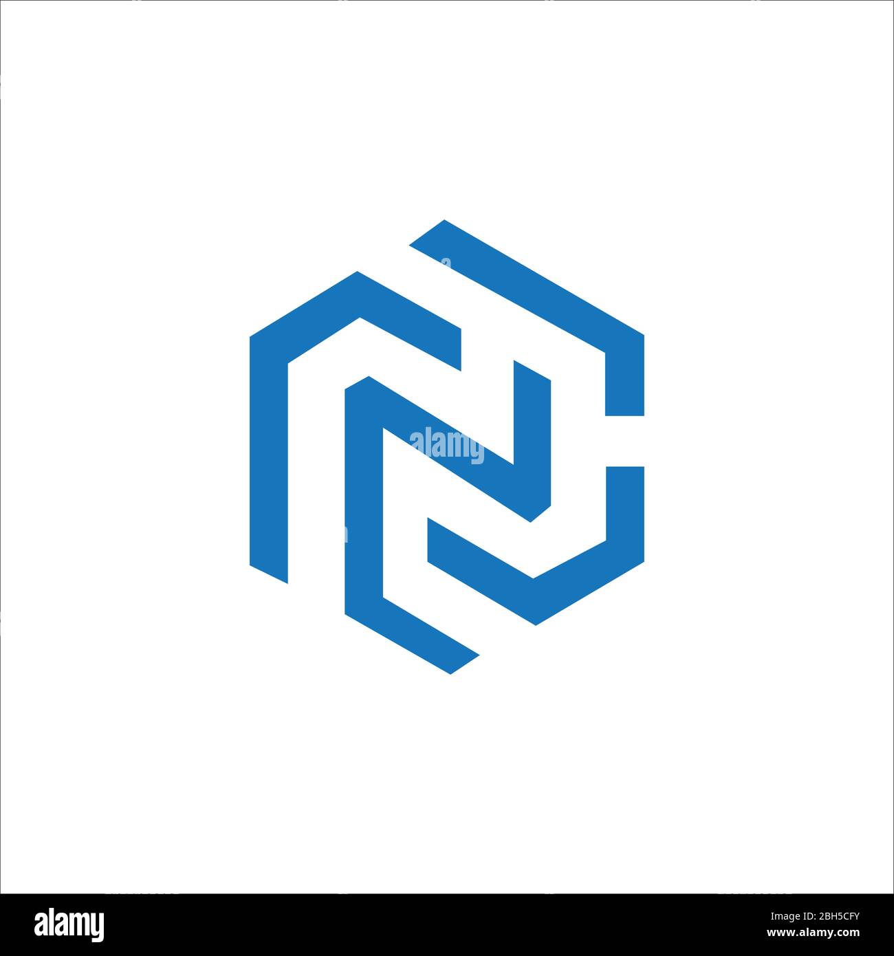 Initial letter cn or nc logo vector design template Stock Vector Image ...