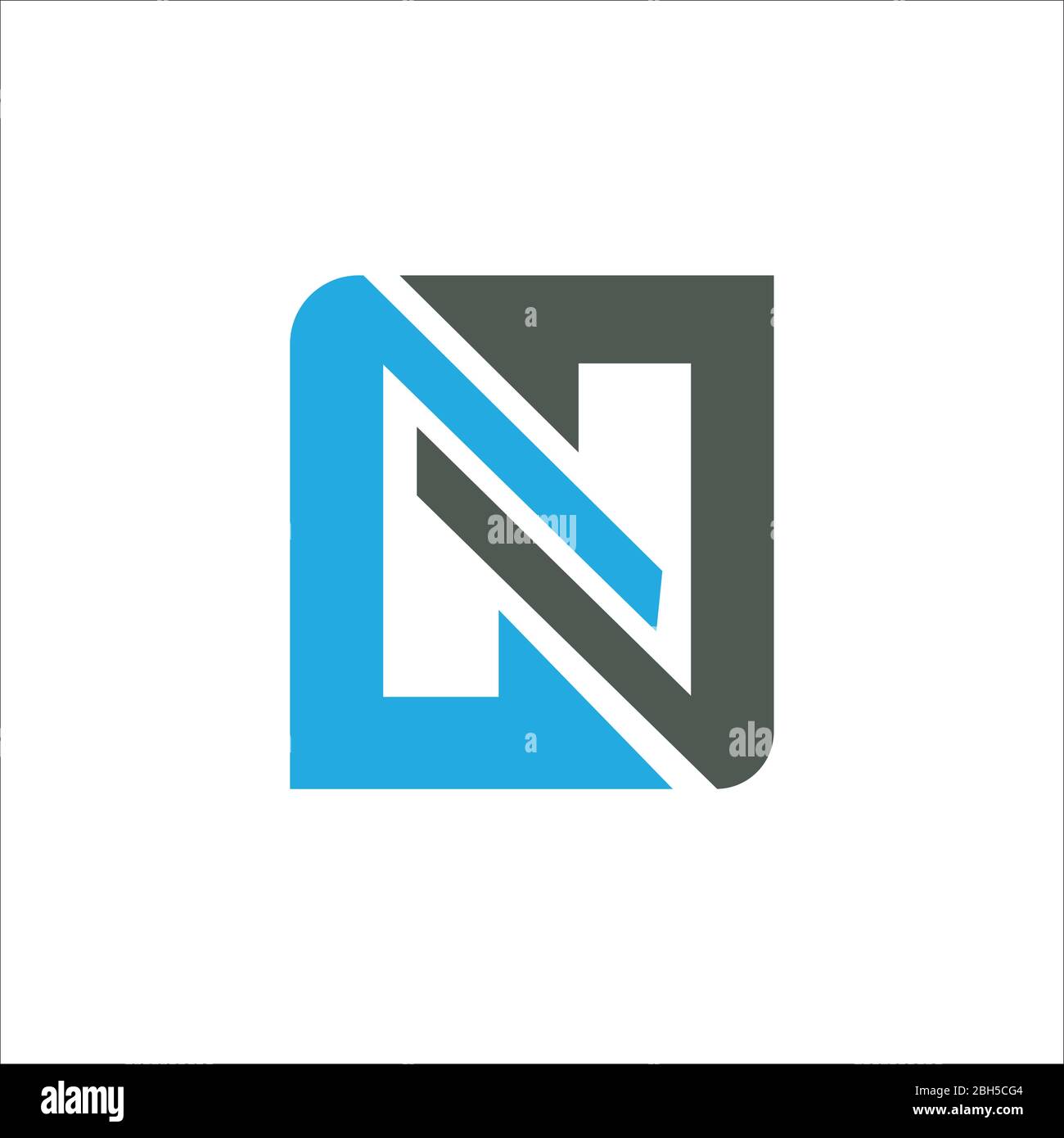 Initial letter cn or nc logo vector design template Stock Vector