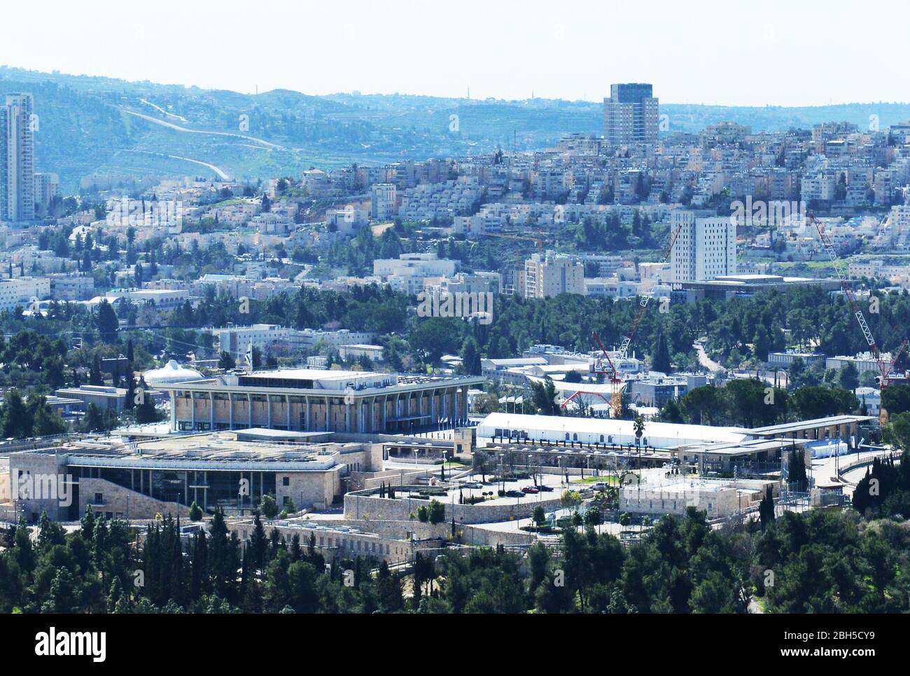 The Kneset ( Israeli parliament ) building in Jerusalem. Stock Photo