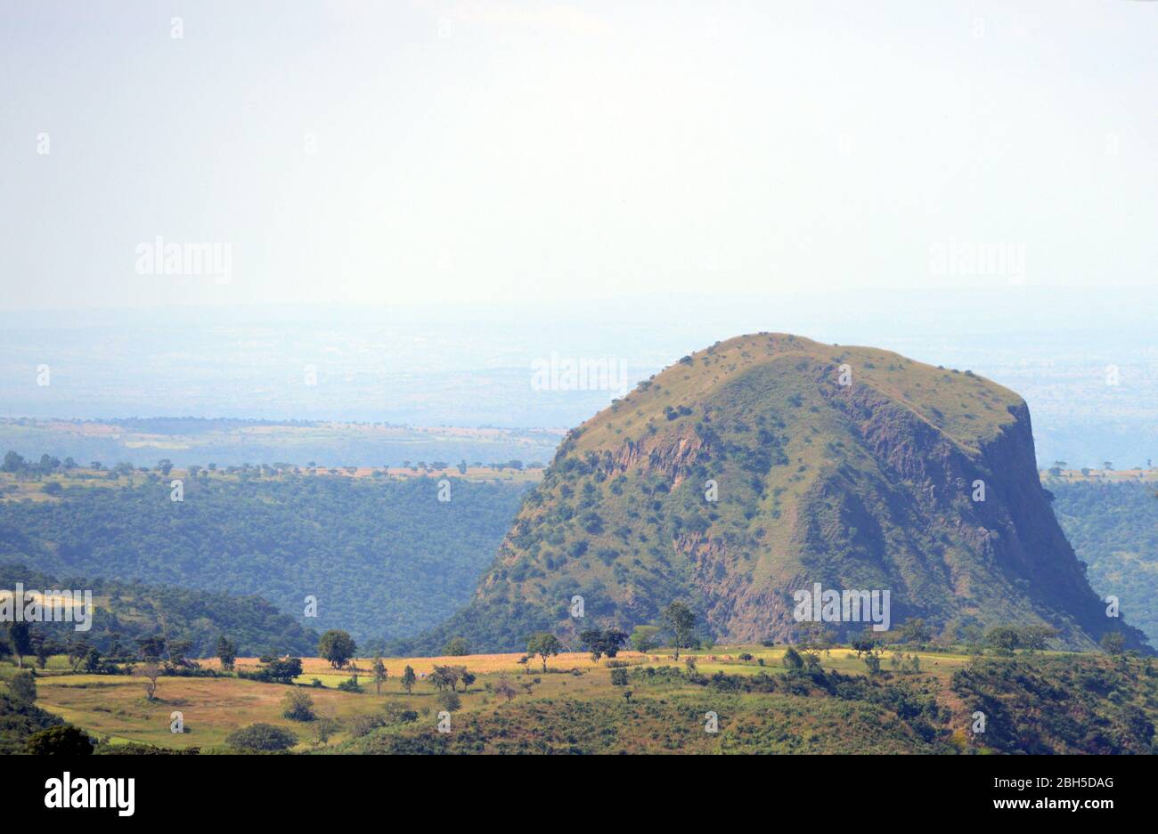 Ethiopian landscapes in the Southern part of the Oromia region. Stock Photo