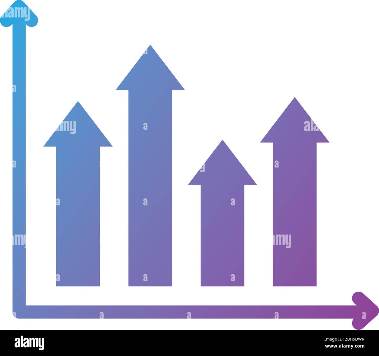 arrows statistics silhouette style icon Stock Vector Image & Art - Alamy