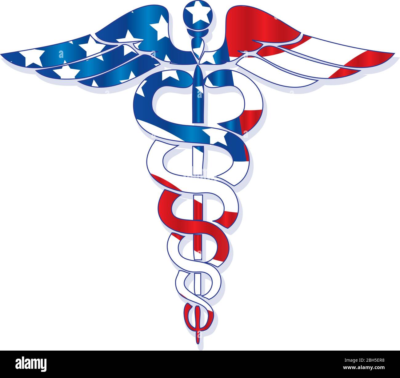American flag inside the medical symbol Stock Photo Alamy