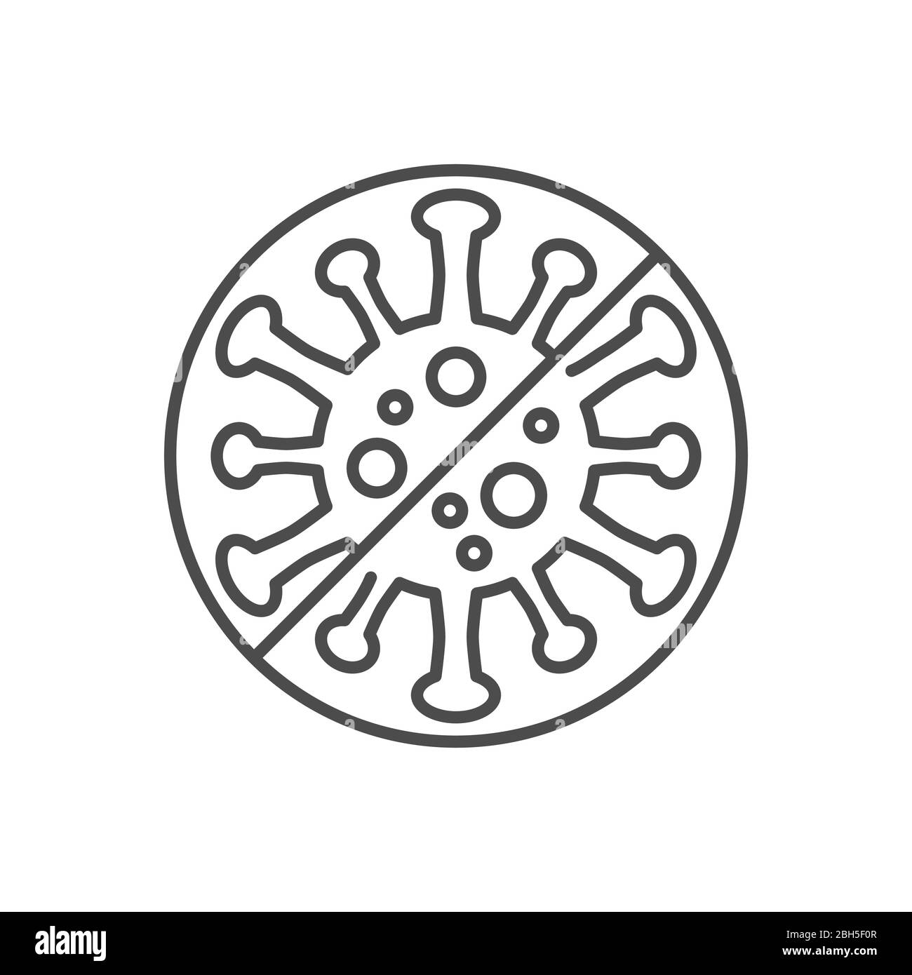 Anti Coronavirus related vector thin line icon. Stock Vector