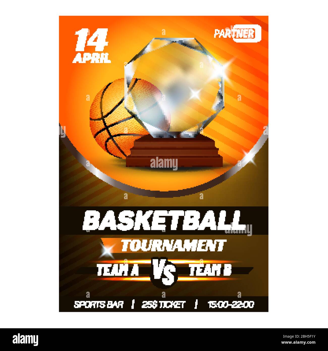 Basketball Sport Competition Flyer Banner Vector Stock Vector Image & Art Alamy