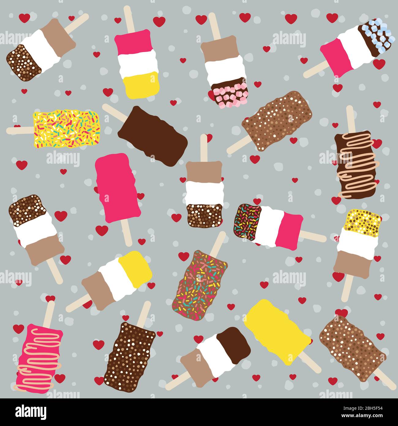 Ice cream seamless pattern. Chocolate ice cream Stock Vector Image ...