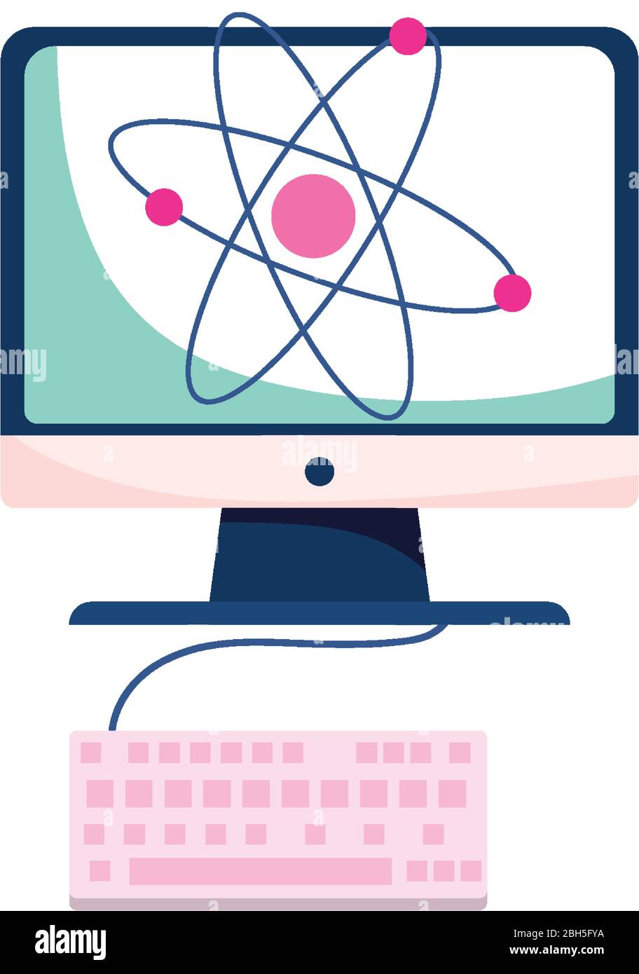 Computer and atom design, Eduaction school university class lesson ...