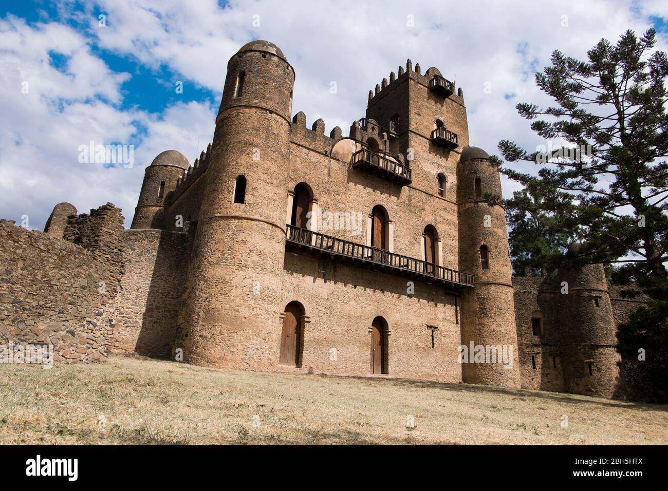 The impressive stone front of the castle that Fasilides built in the ...