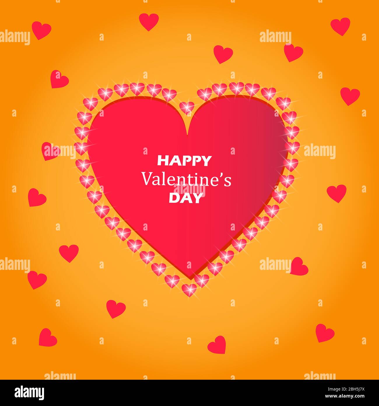 Valentines day background with Heart Shaped Balloons and golden ...