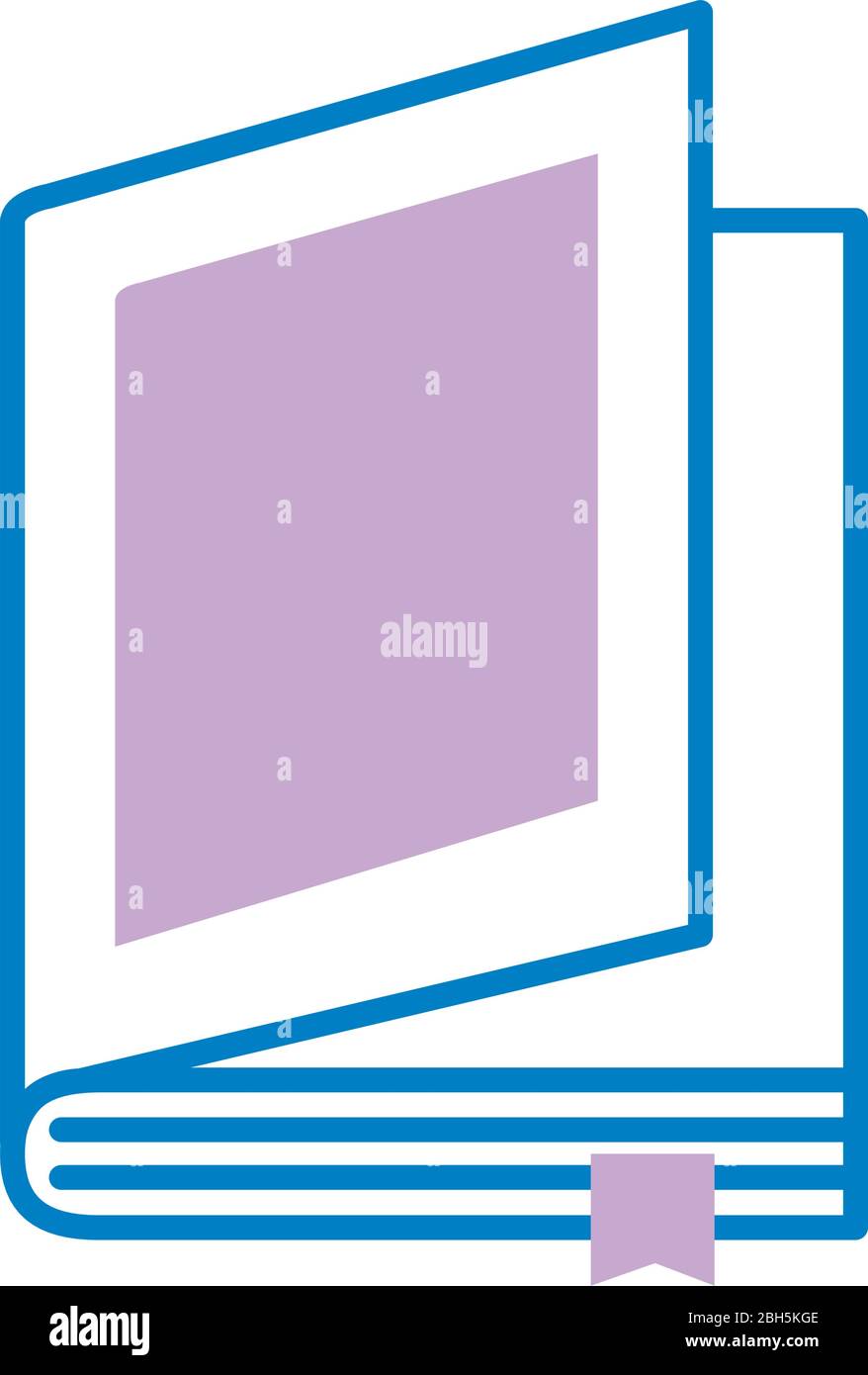 text book with ribbon marker line style icon Stock Vector Image & Art ...