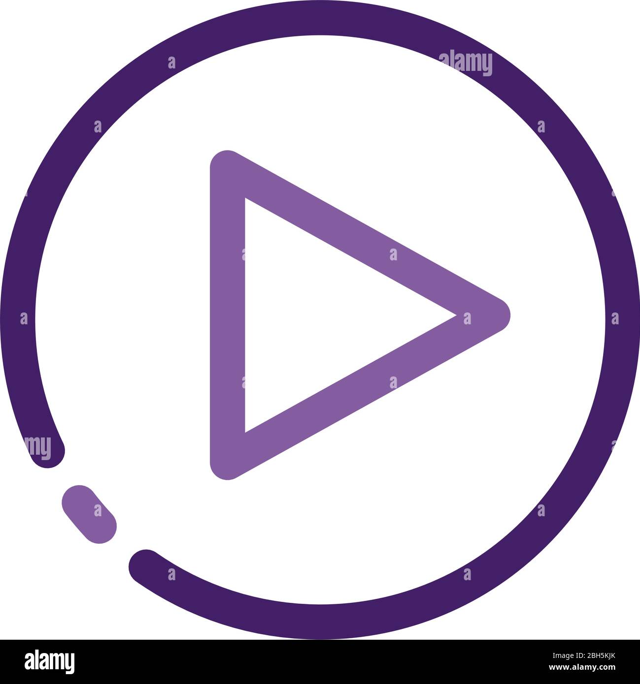 media player play button line style icon Stock Vector Image & Art - Alamy