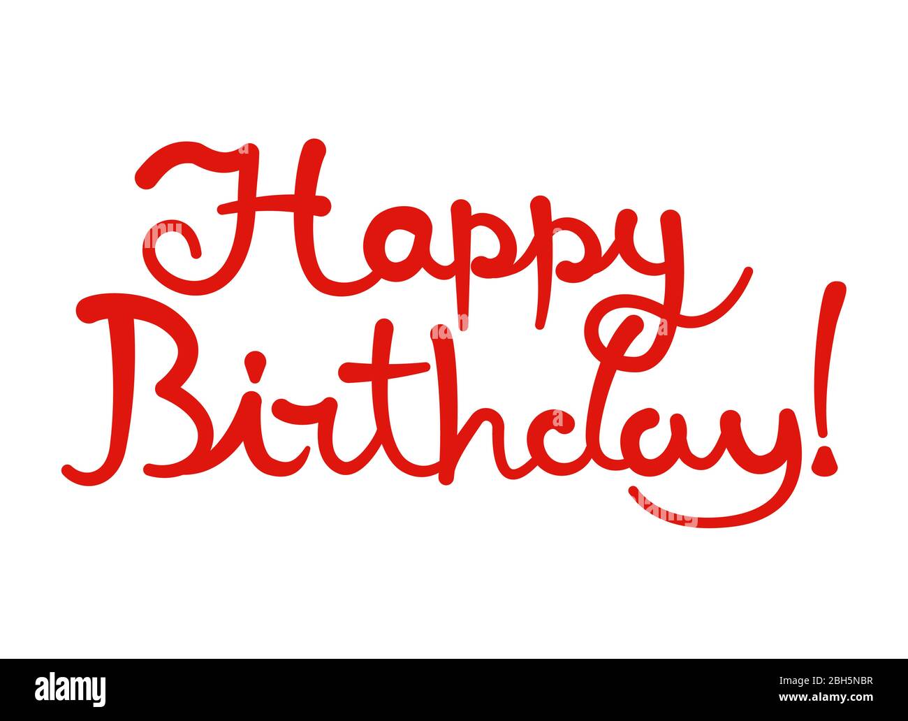 illustration of the happy birthday greeting lettering inscription Stock ...