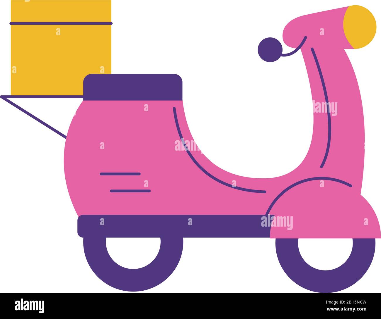 motorcycle vehicle with box delivery flat style Stock Vector Image ...
