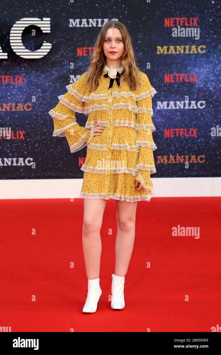 Sorcha Groundsell attends the World premiere of the new Netflix series 'Maniac' at Southbank Centre on September 13, 2018 in London, England. Stock Photo