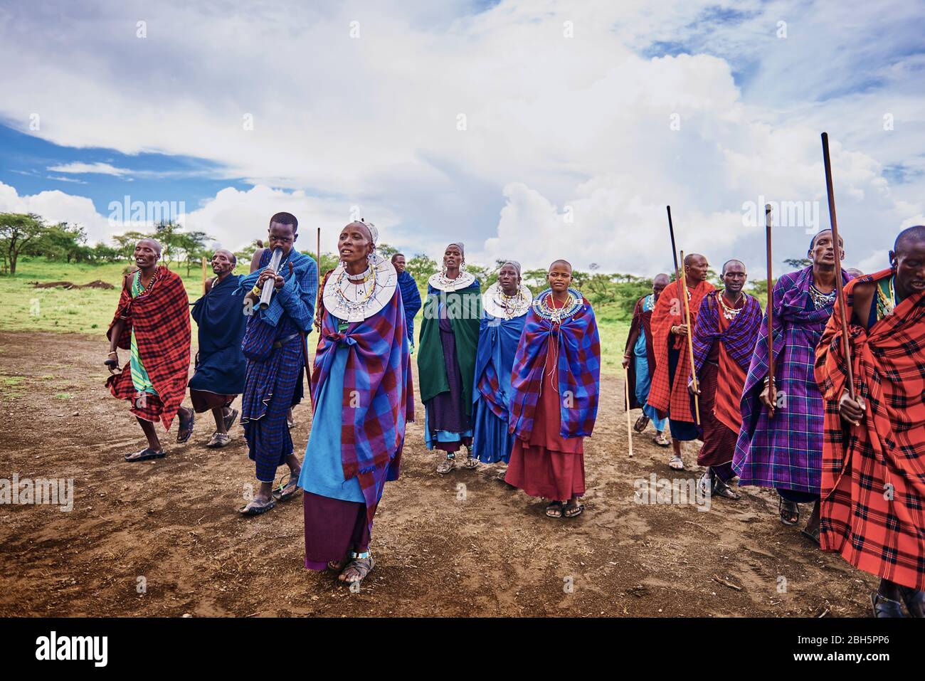 Maasai people, Tanzania,  Africa- 01 February 2020 Stock Photo