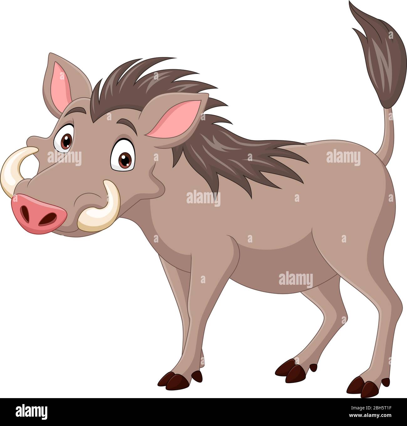 Cartoon warthog isolated on white background Stock Vector Image & Art ...