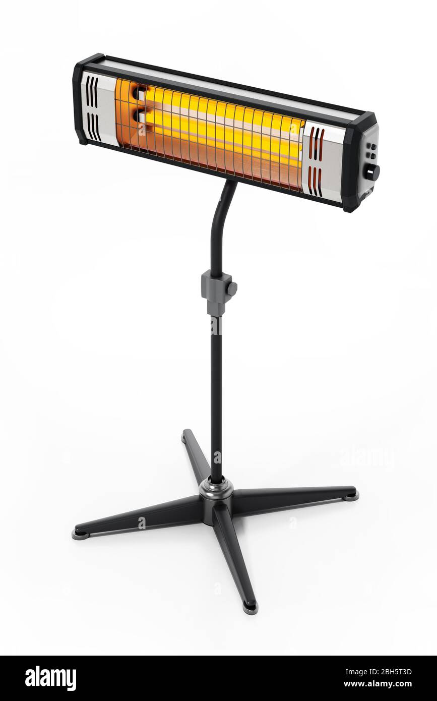 Infrared heater isolated on white background. 3D illustration. Stock Photo