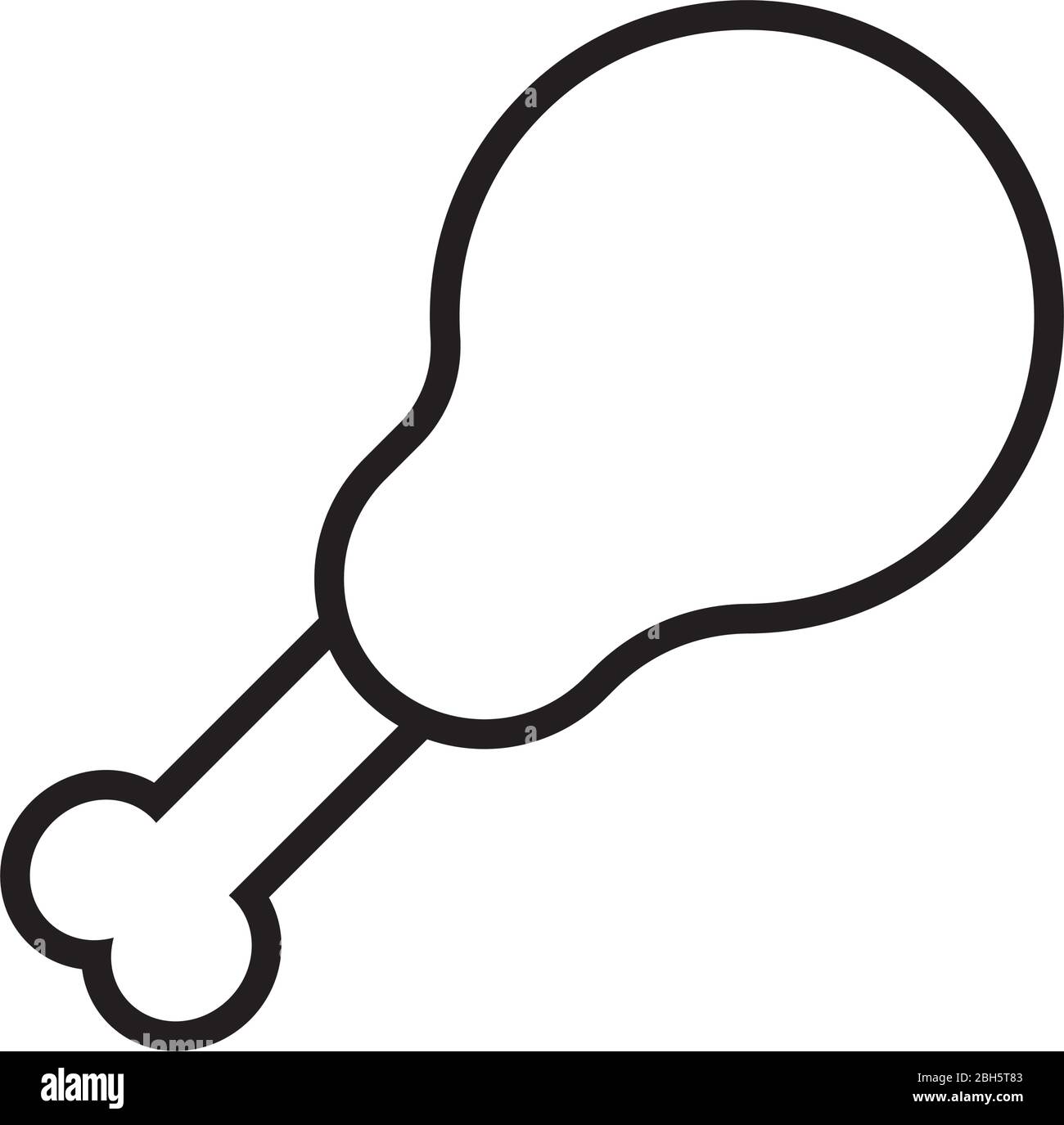 chicken thigh line style Stock Vector Image & Art Alamy