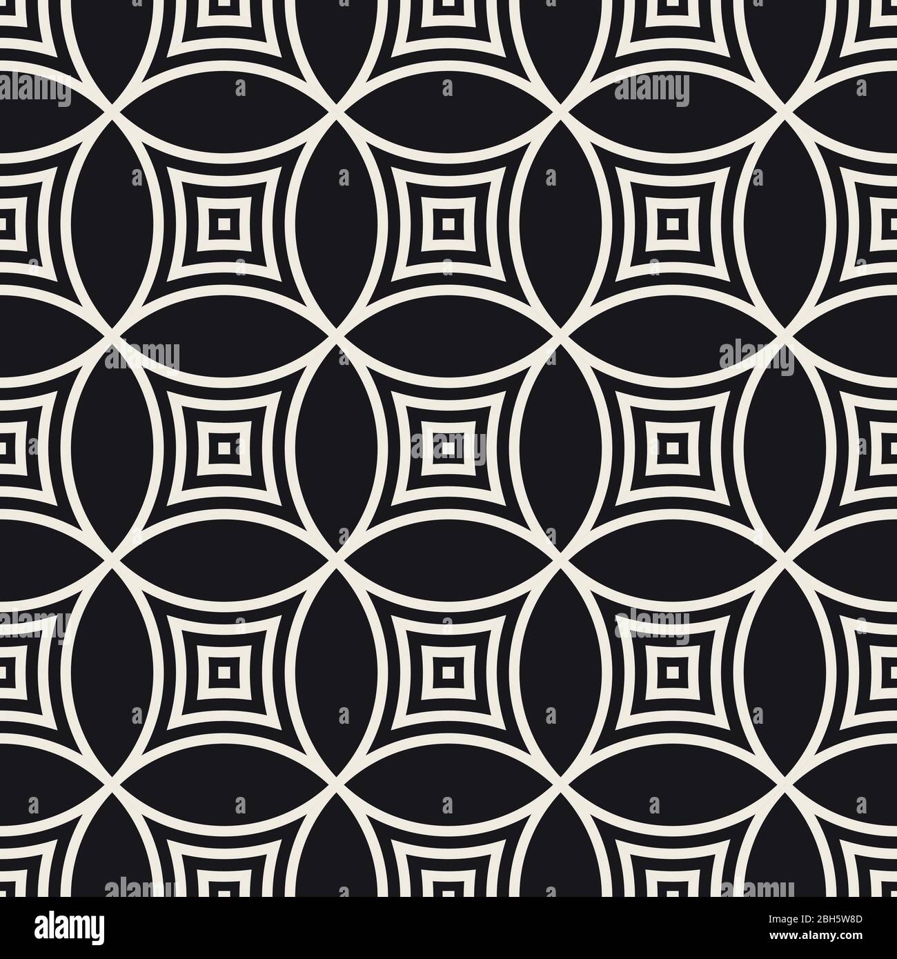 Vector seamless pattern. Repeating abstract background. Black and white ...