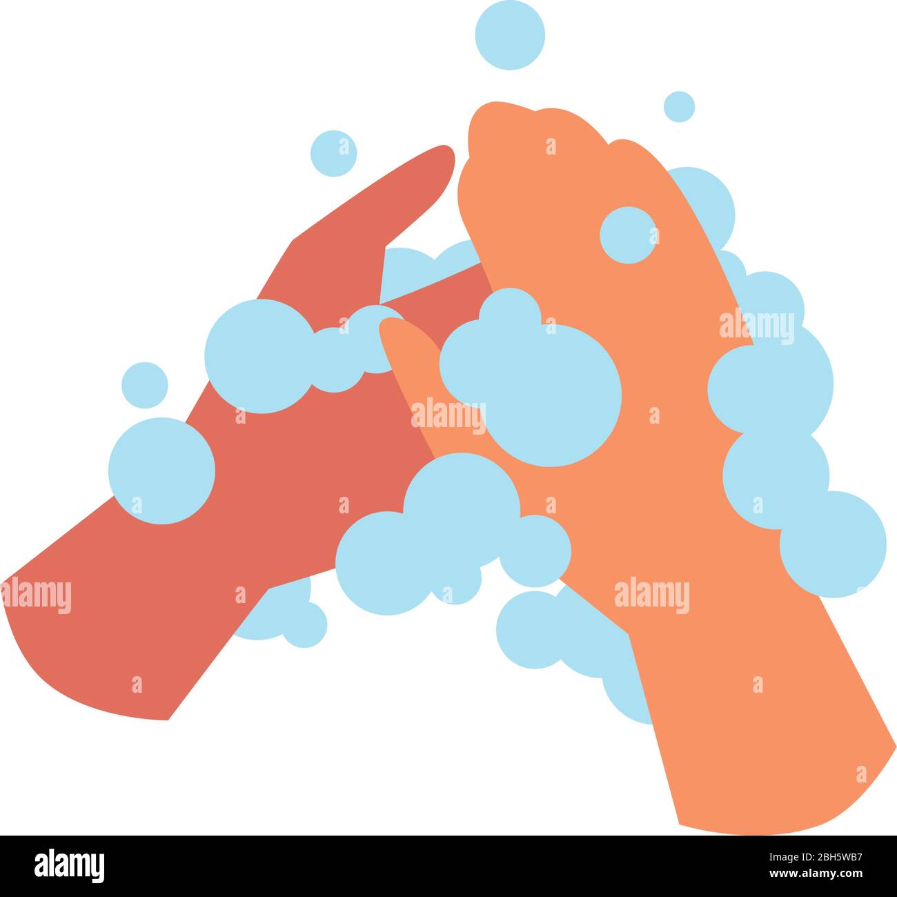 washing hands with water and soap vector illustration design Stock ...