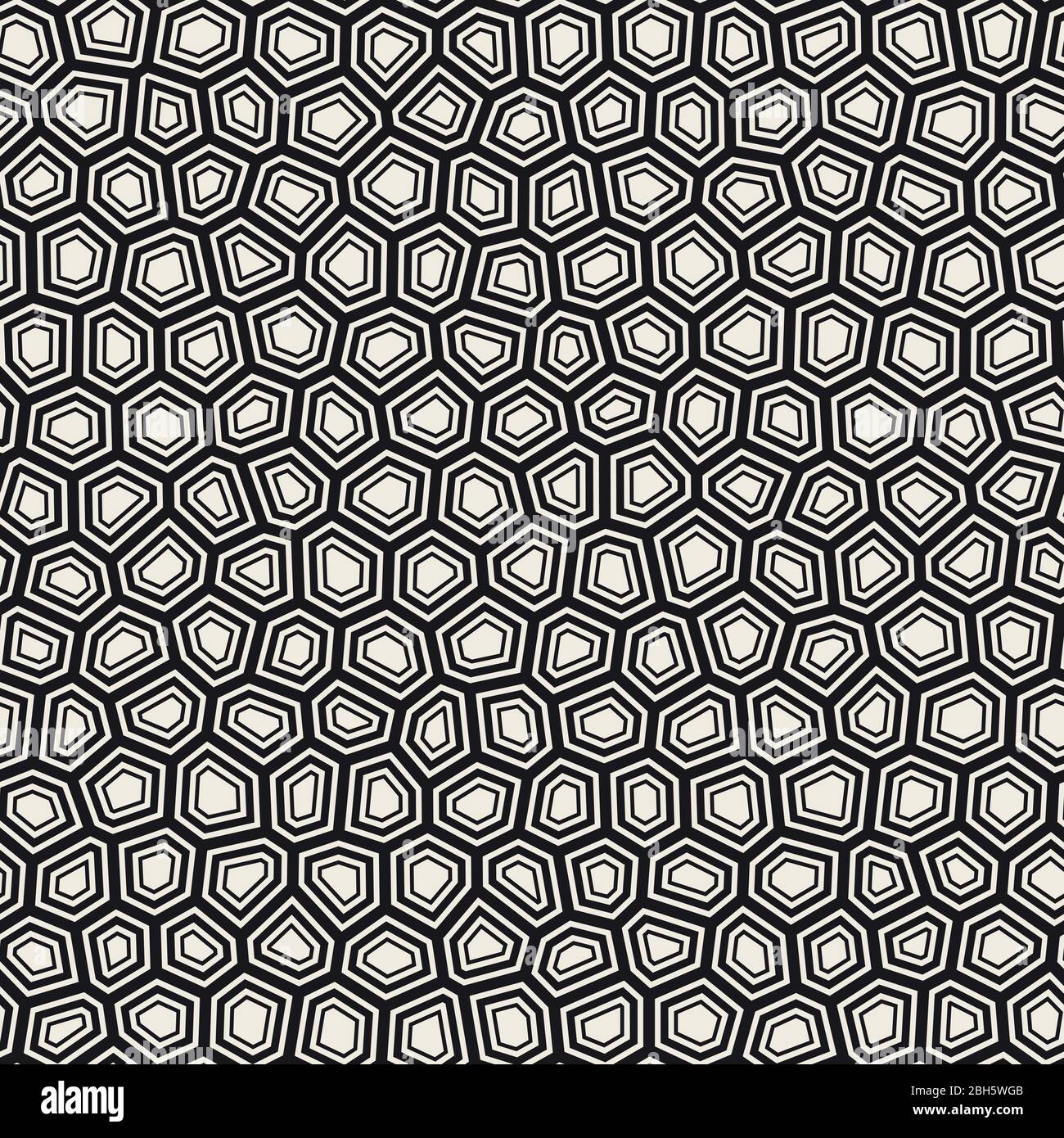 Tortuous Pattern Seamless irregular lines vector mosaic pattern. Abstract chaotic ...
